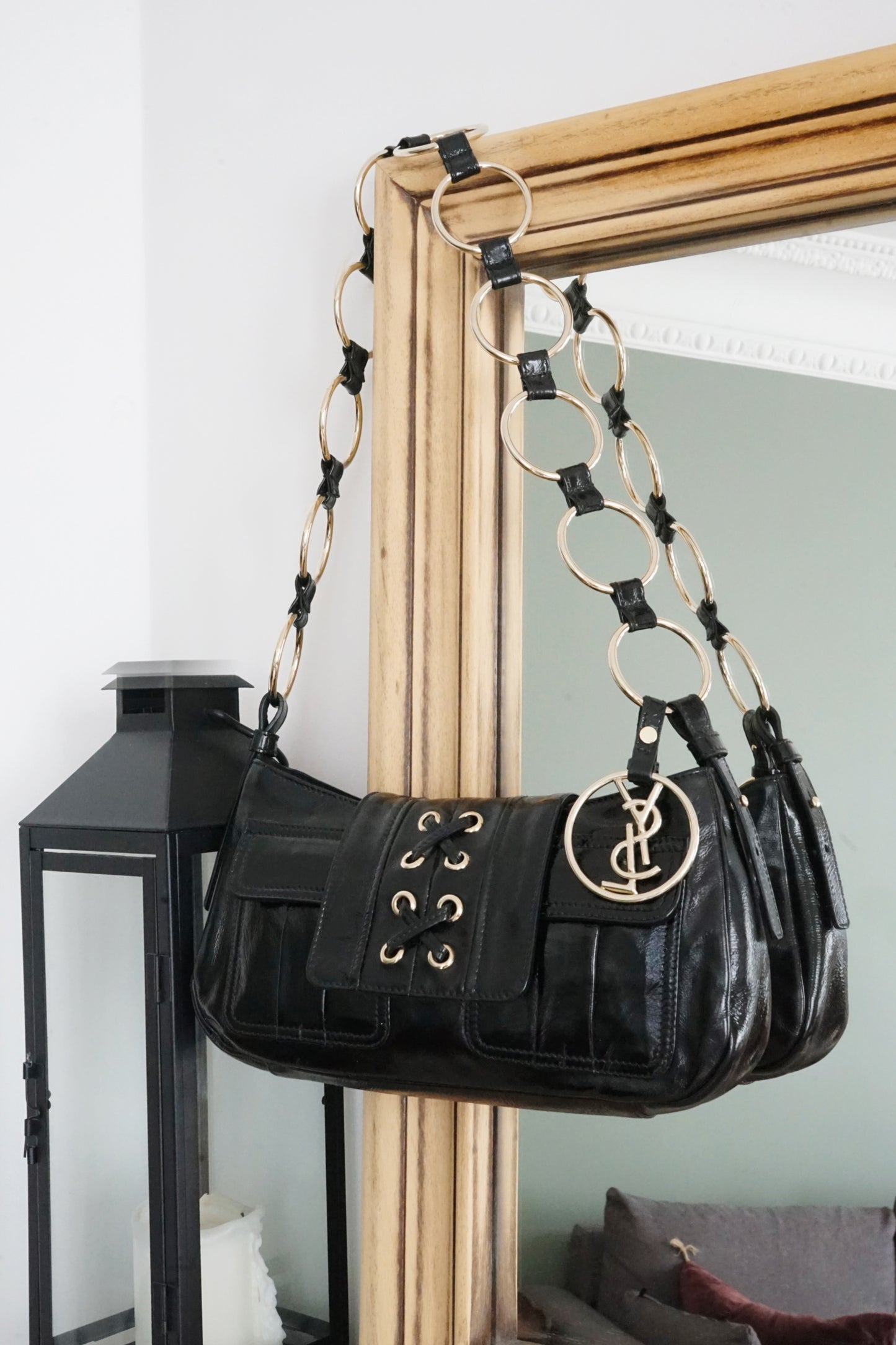 Yves Saint Laurent patent leather shoulder bag