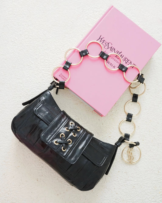 Yves Saint Laurent patent leather shoulder bag