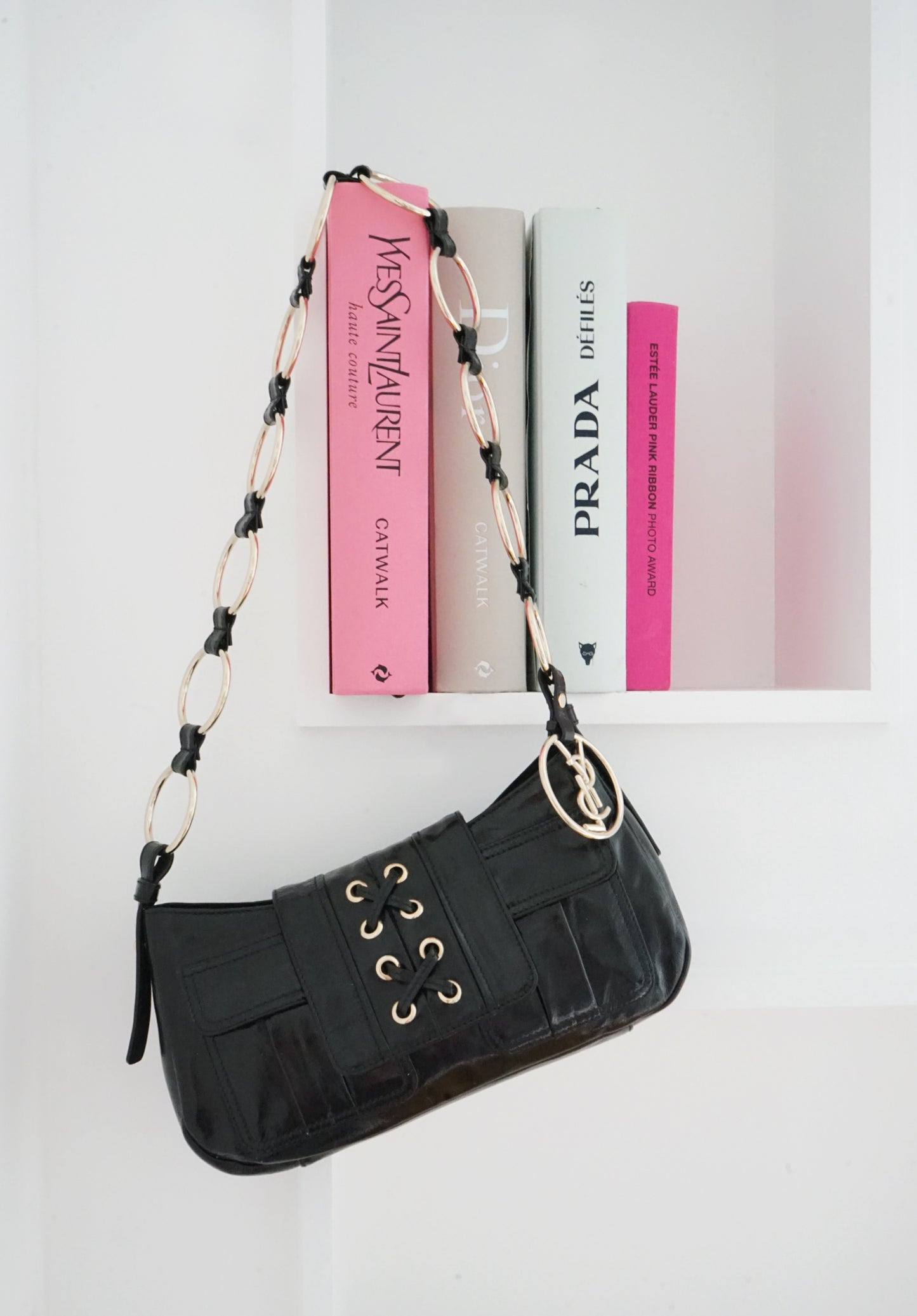 Yves Saint Laurent patent leather shoulder bag