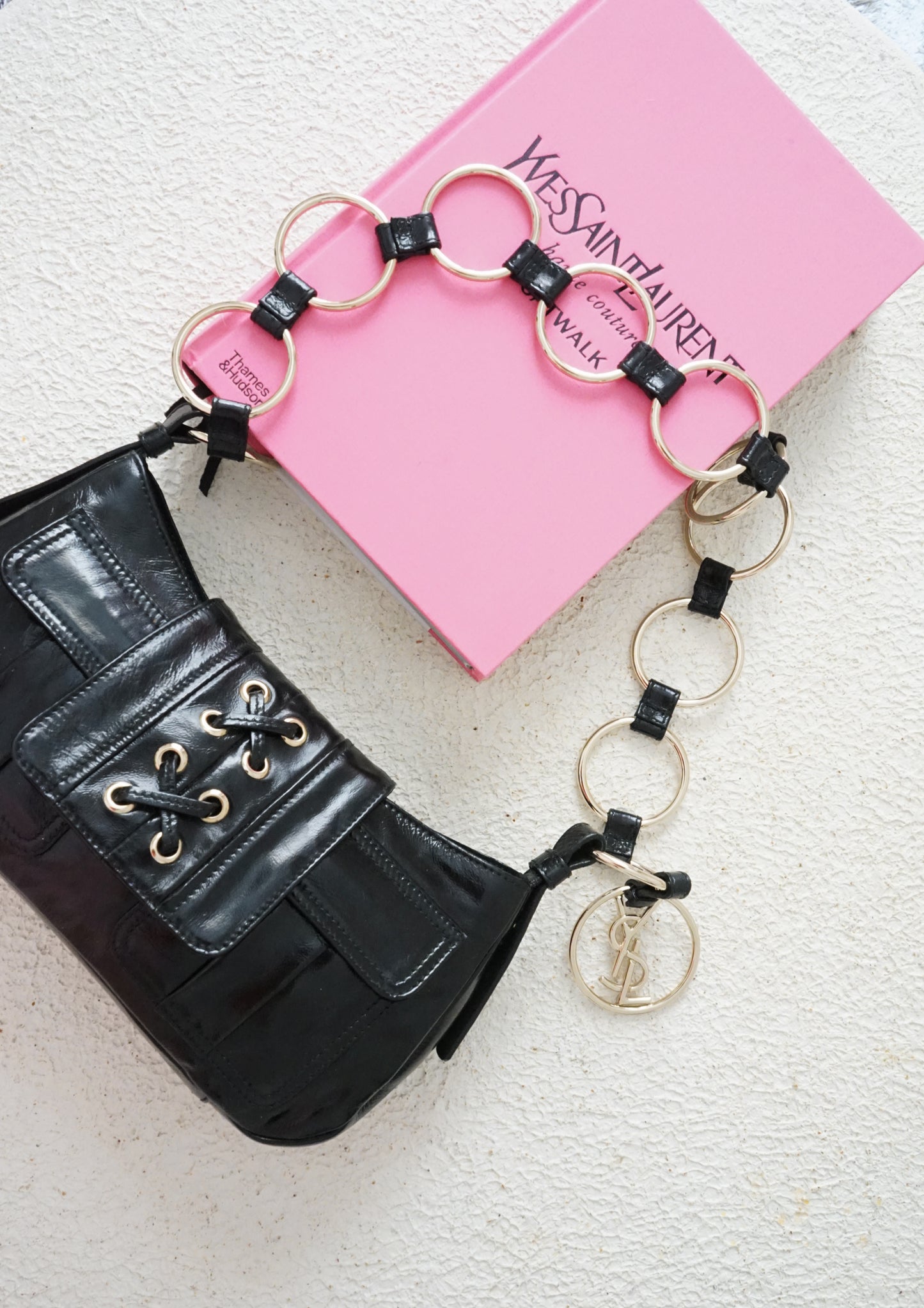 Yves Saint Laurent patent leather shoulder bag
