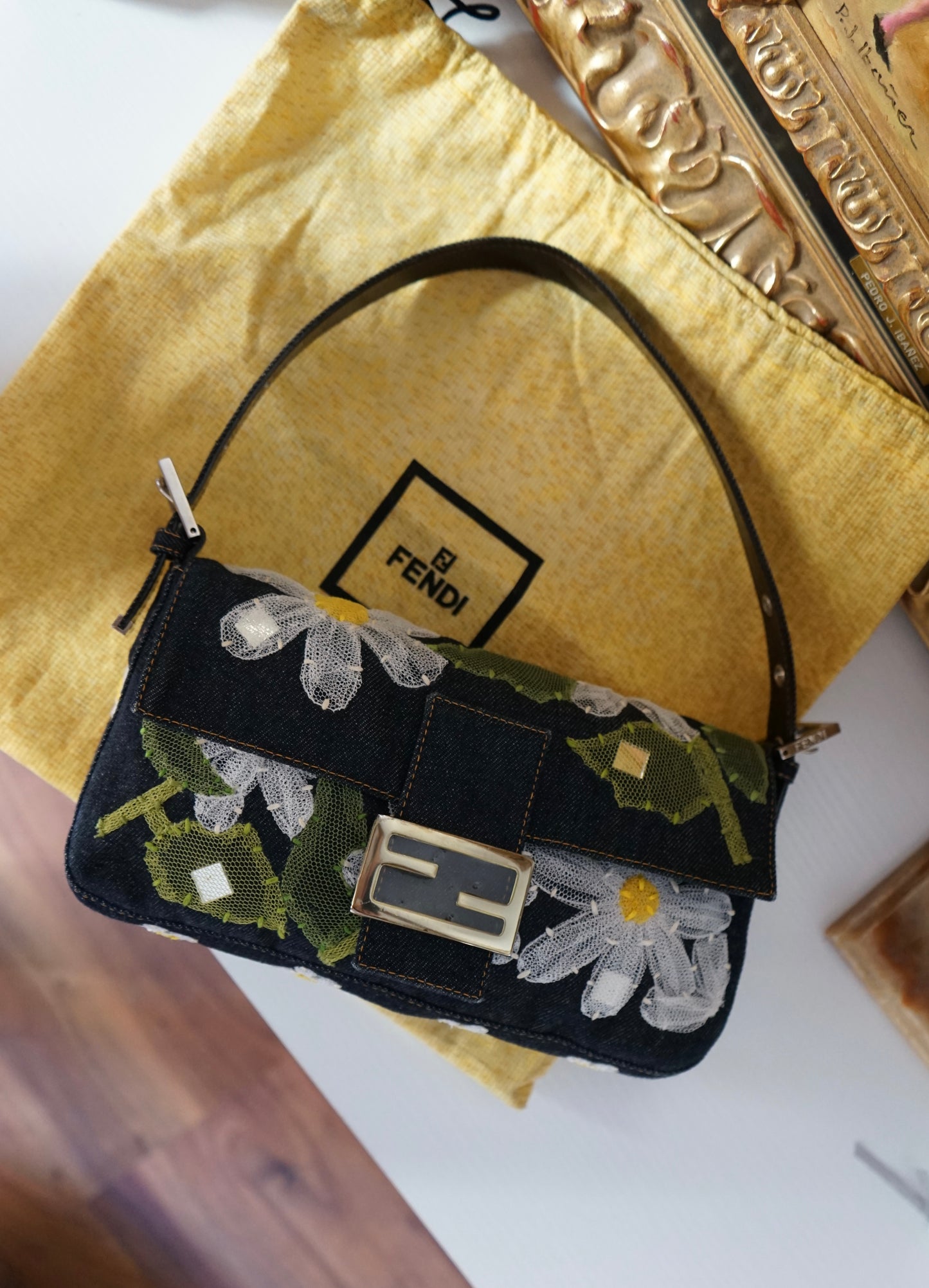 Vintage Denim Fendi Baguette