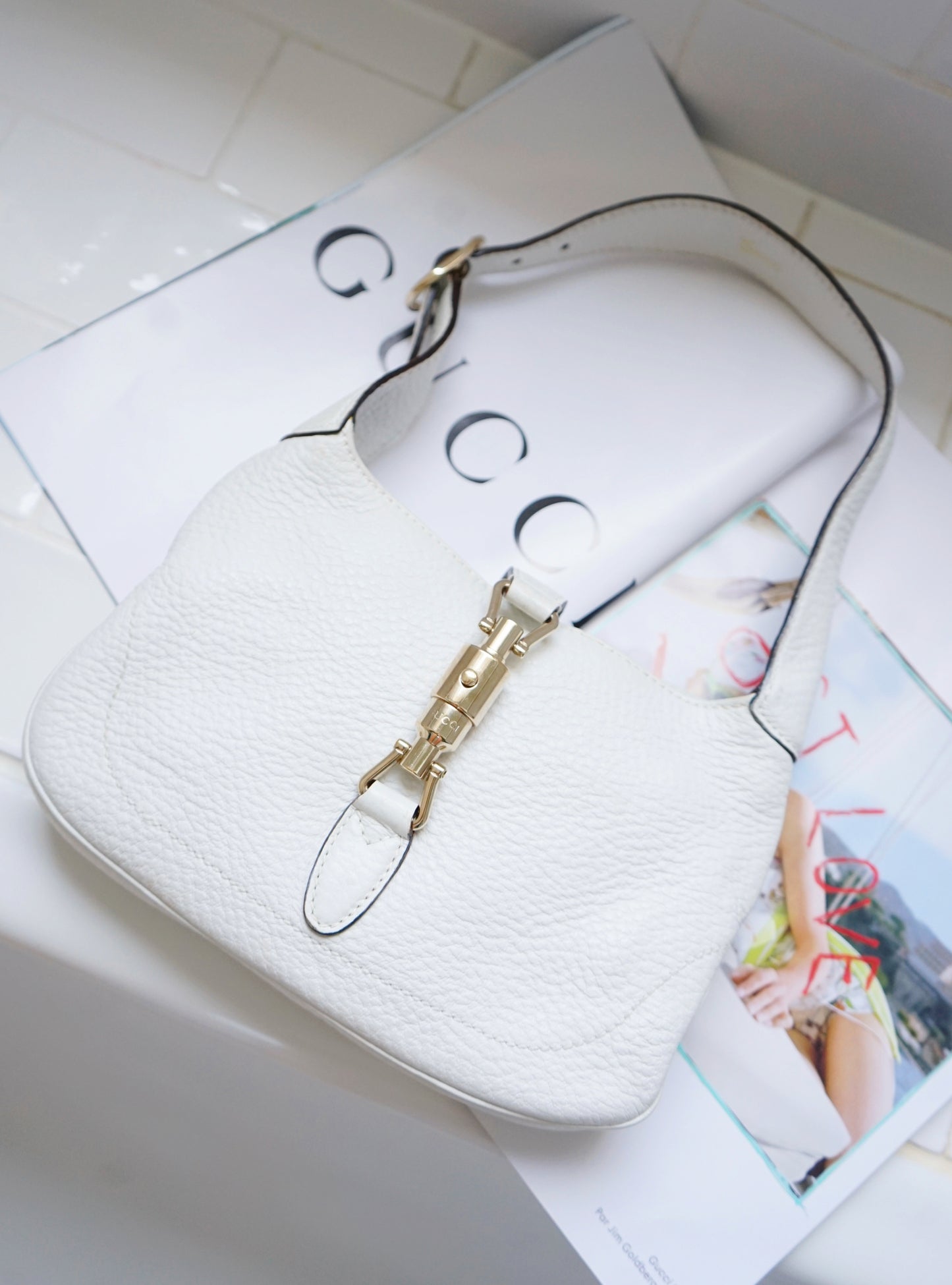 Gucci Jackie 1961 White Leather