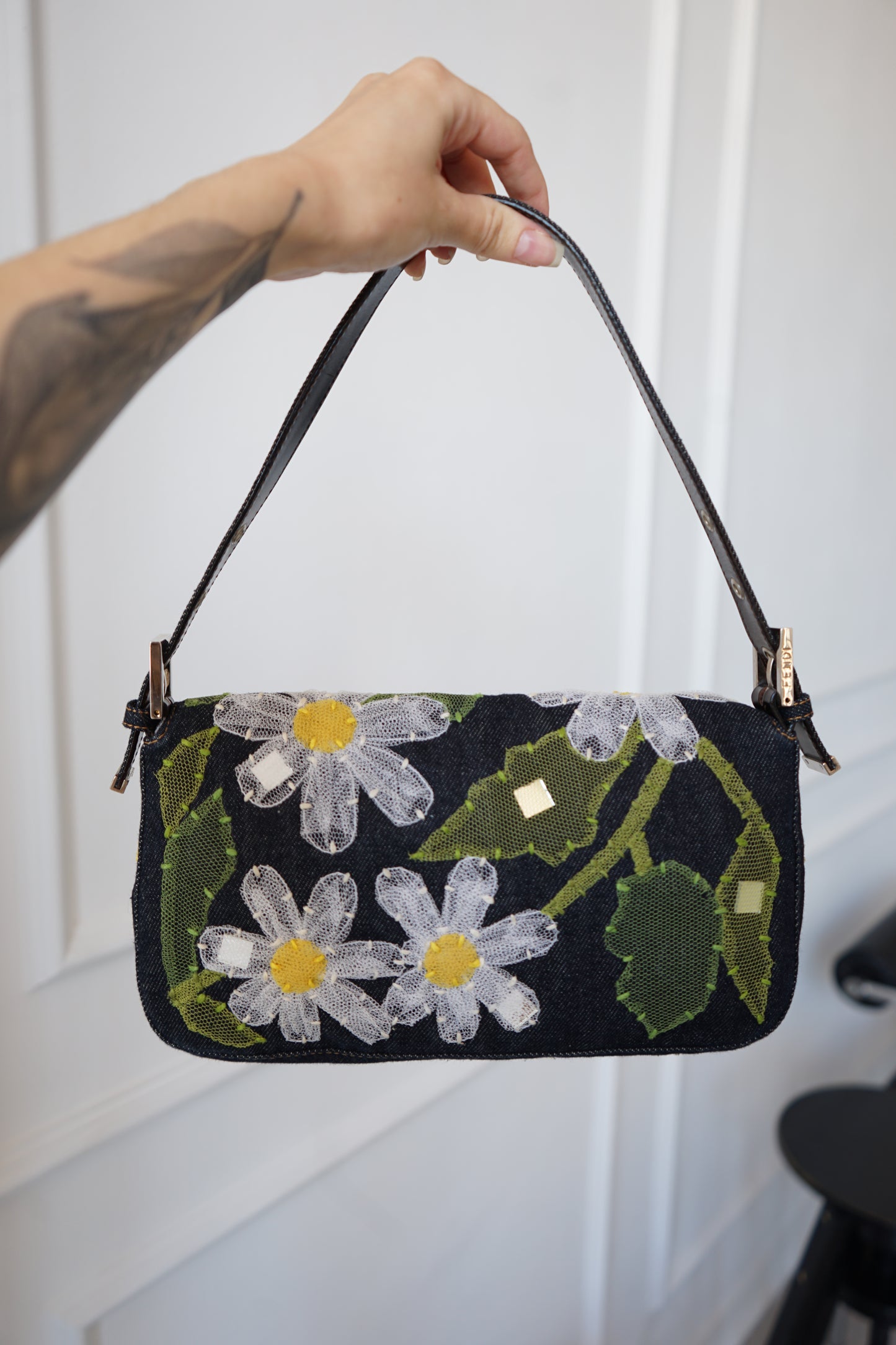 Vintage Denim Fendi Baguette