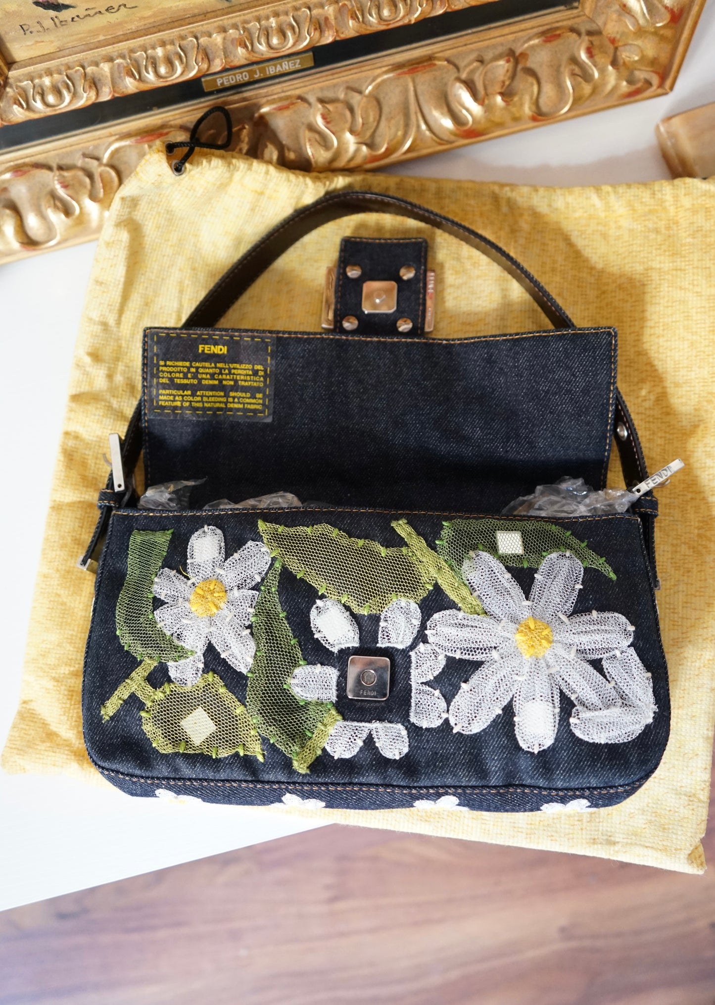 Vintage Denim Fendi Baguette