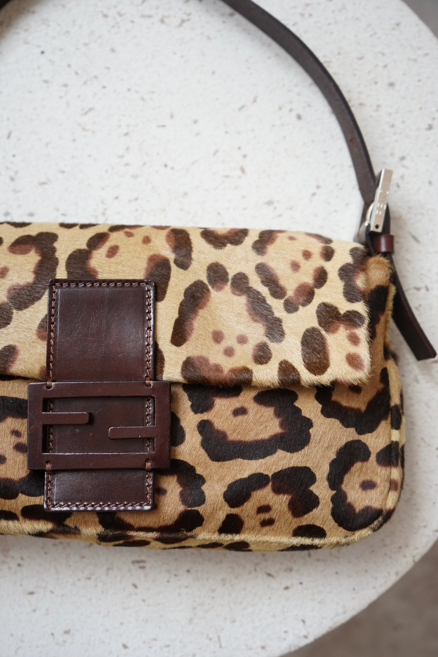 Vintage Fendi Baguette Leopard Print