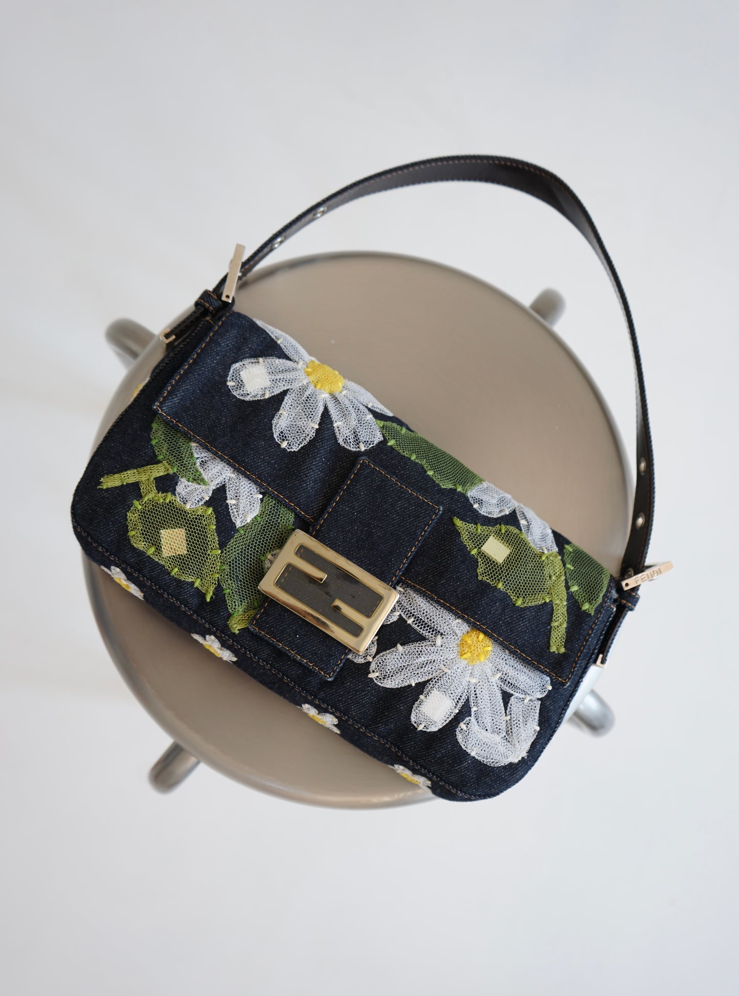 Vintage Denim Fendi Baguette