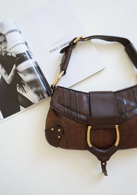 Dolce&Gabbana 2004 Runway Pythone Baguette