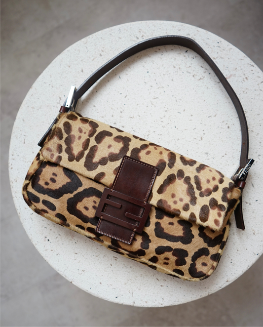 Vintage Fendi Baguette Leopard Print