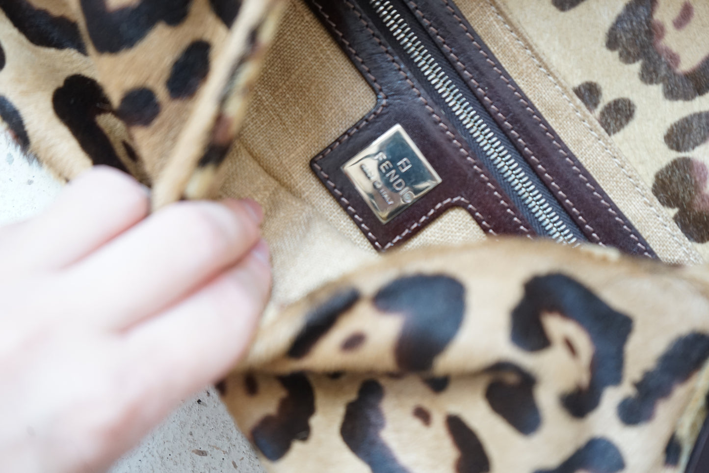 Vintage Fendi Baguette Leopard Print
