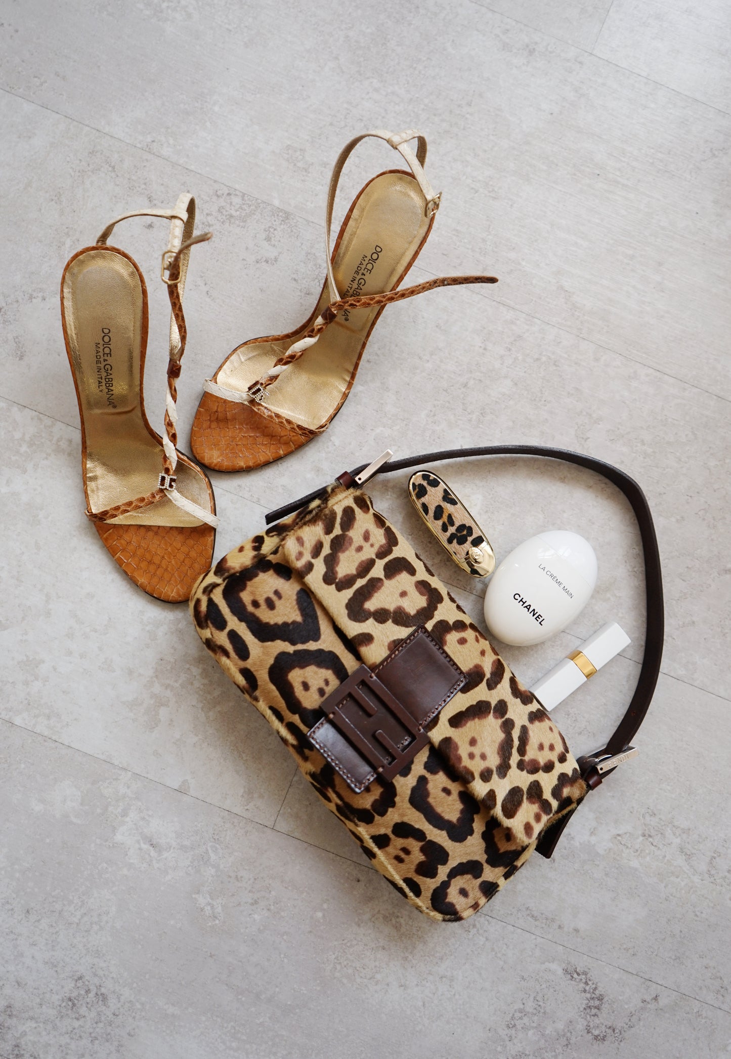 Vintage Fendi Baguette Leopard Print
