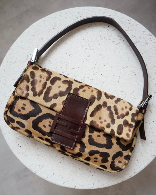 Vintage Fendi Baguette Leopard Print
