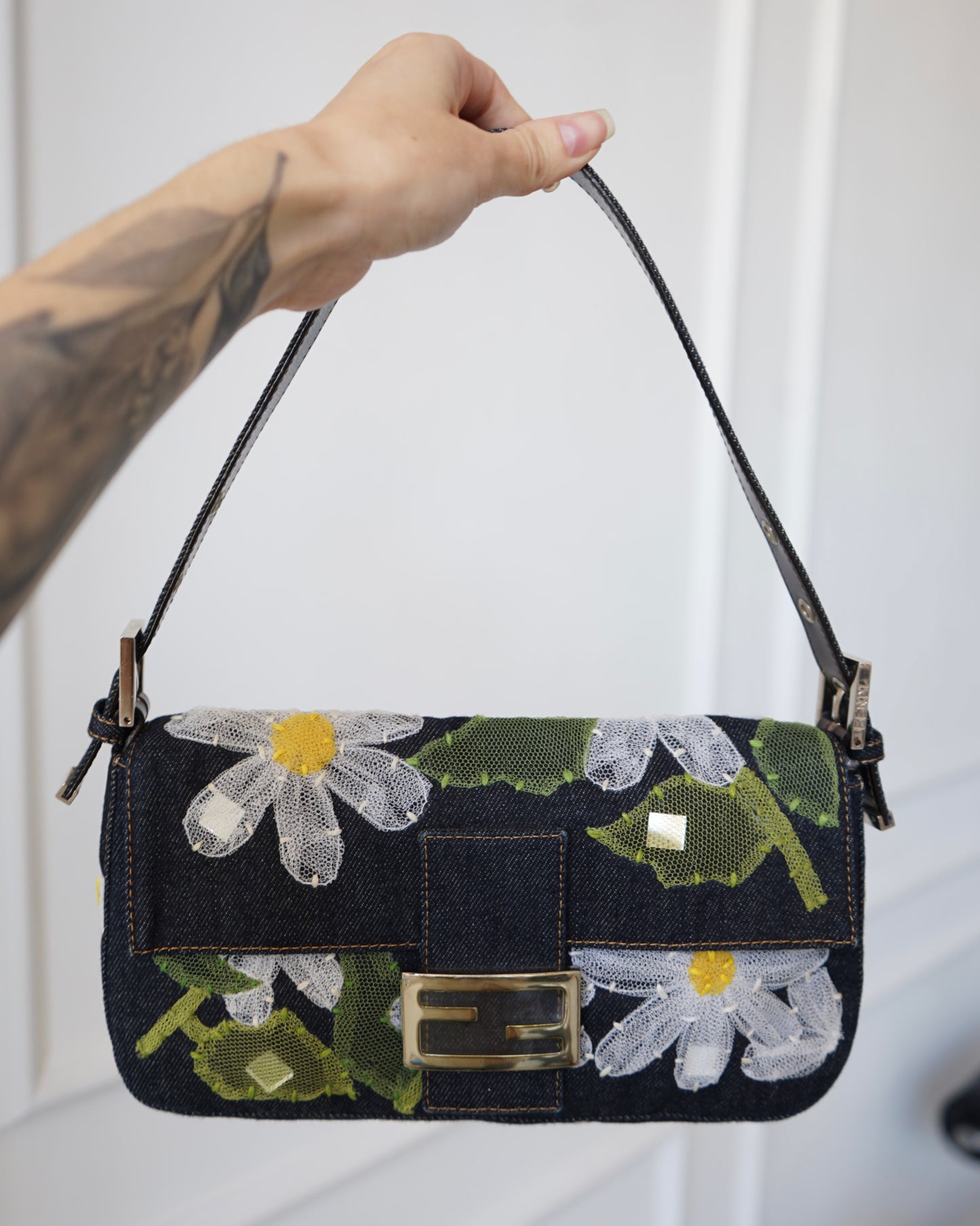 Vintage Denim Fendi Baguette